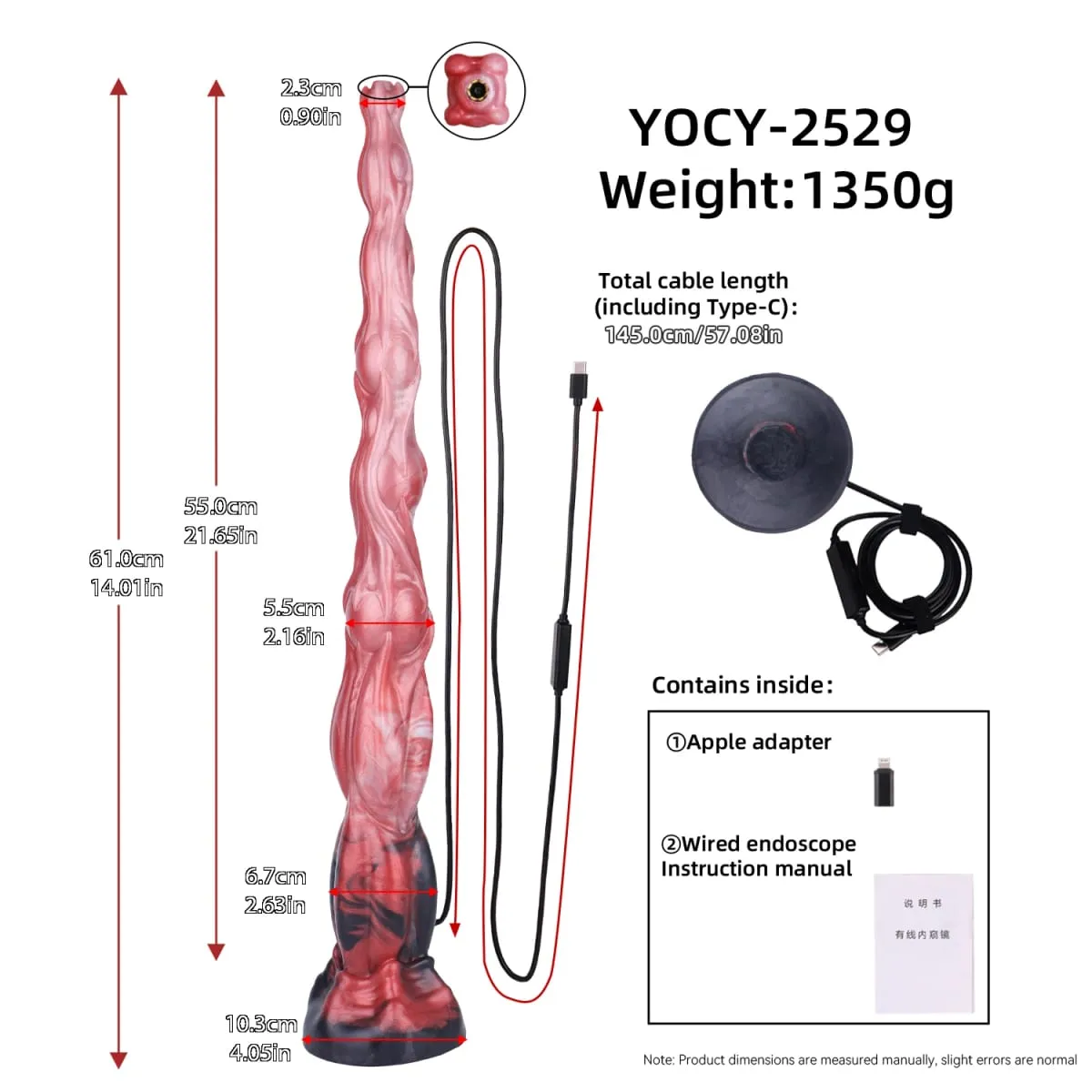 Anal Plug Silicone Dildo Endoscope Camera Anal Dilator Anus Extender Vaginal Butt Expansion Fantasy Dildos Extreme Sex Toys