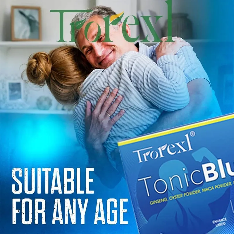 TonicBluPro Blue Pills Male Enhancing Supplements Support Stamina & Energy Natural Oyster & Ginseng Tablets