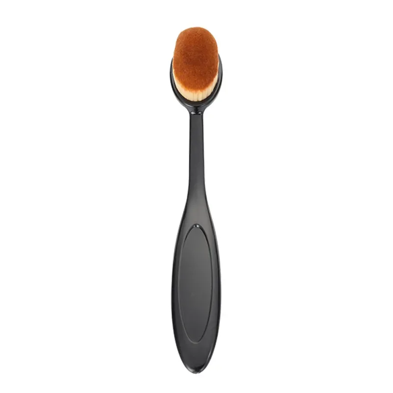1Pc Oval Makeup Brushes Portable Toothbrush Oval Nylon Hair Cosmetic Makeup Blush Face Foundation Blending Brush Makeup Tool