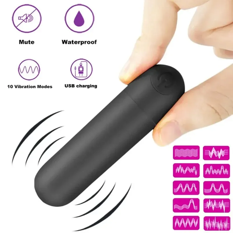 USB Charge Mini Powerful Bullet Vibrator Women Clitoral Stimulator Vaginal G Spot Masturbation Erotic Vibrators Adult Sex Toys — image 2