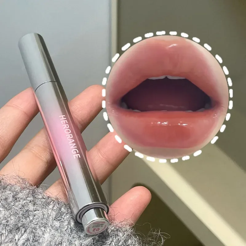 Rose Pink Solid Lip Gloss Mirror Lips Plumping Moisturizing Lipstick Nourishing Water Light Lip Tint Red Lip Glaze Korean Makeup