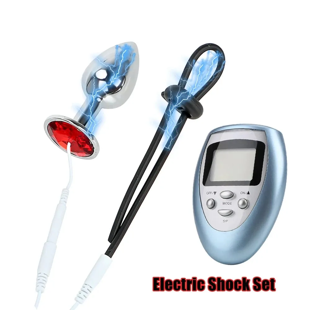 Electric Shock Penis Ring Anal Plug For Men Cock Exerciser Butt Dilator Women Nipple Clamps Medical Stimulator Sex Toys Adult 18 — image 3