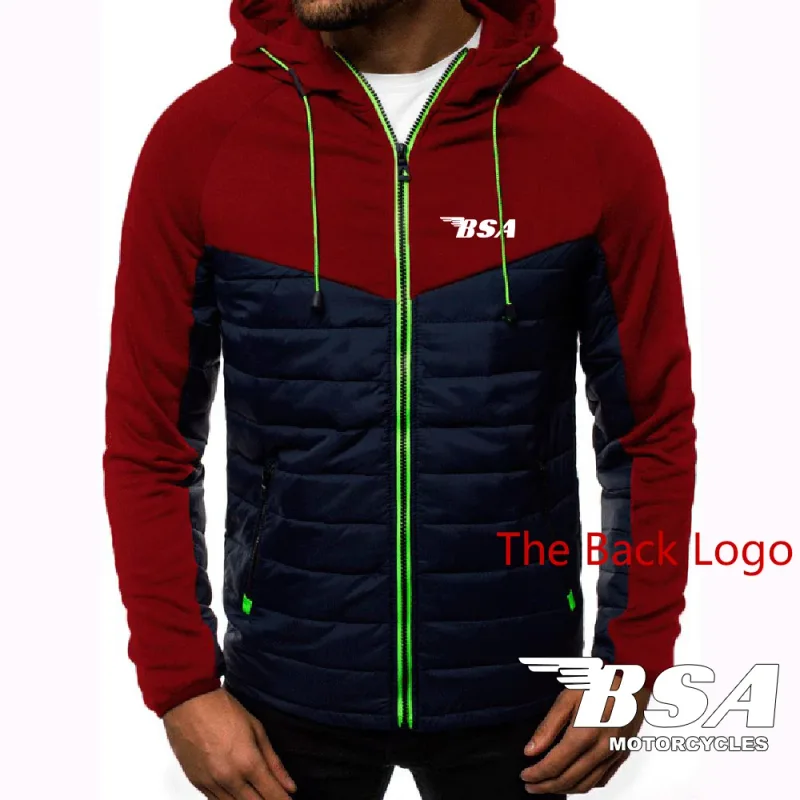Veste à capuche en coton pour hommes, nouveau Bsa motos, 7 couleurs, fermeture éclair, sweat-shirt décontracté, Patchwork, manteau à manches longues, 7 couleurs, 2023
