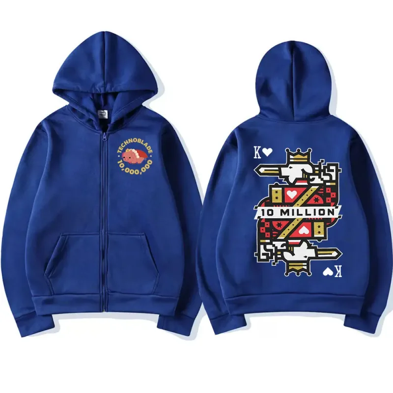Technoblade Merch Print Zipper Hoodies Sweatshirts Harajuku Men Women Hip Hop Streetwear Casual Loose Hoodies Fashion Pullovers — image 12
