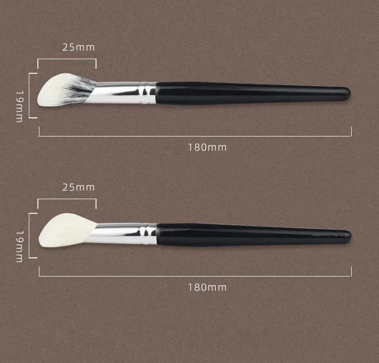 1pc sickle Goat Hair Contour Makeup brushes Bevel Blush Make up brushes Highlight Setting Multi-functional cosmetic tools — image 6