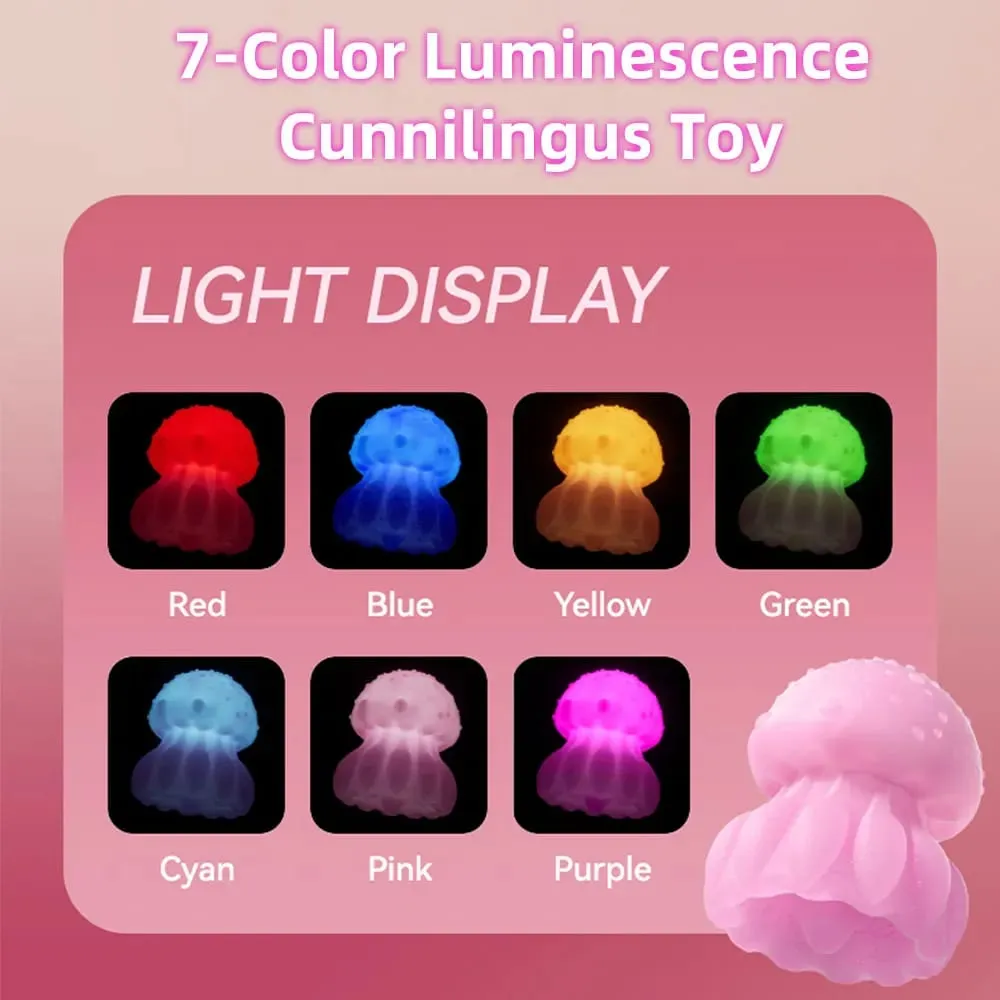 Vibromasseur léchant la langue 10 modes de vibration LED couleur arc-en-ciel méduse vibrateur mamelon stimulateur clitoridien jouet sexuel pour adultes 18 — image 3