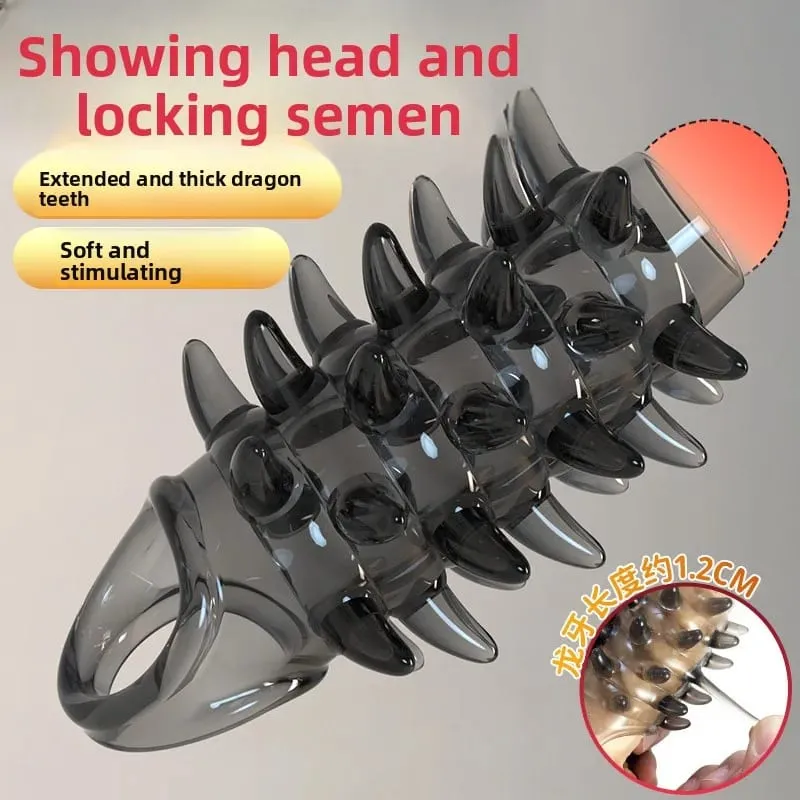 4 Types Penis Enlargement Sleeve Penis Extender Erection Cock Ring Delay Ejaculation Sex Toys for Men Adult Sex Game — image 4