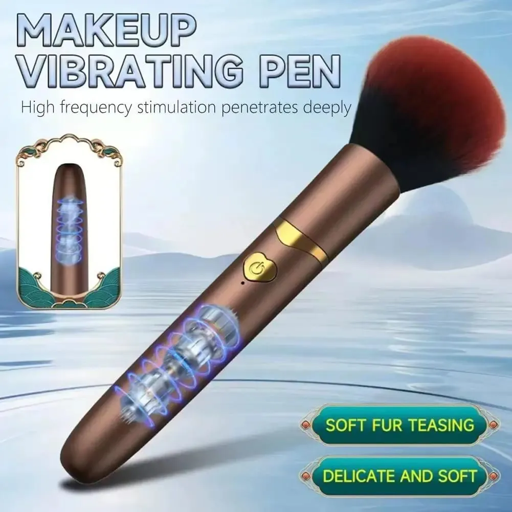 10 versnellingen vibratie make-upborstel Elektrische make-upborstel USB oplaadbare cosmetische borstel voor vloeibare poeder Blusher Concealer — image 1