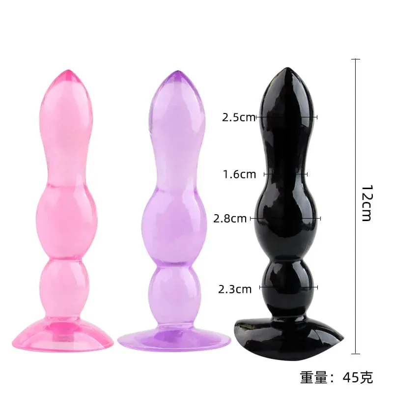 Soft Anal Dildo Butt Plug Prostate Massager Adults Gay Phalluses Anal Plug Beads Sex Toys For Men Bdsm Toys For Woman Adult Game — image 5