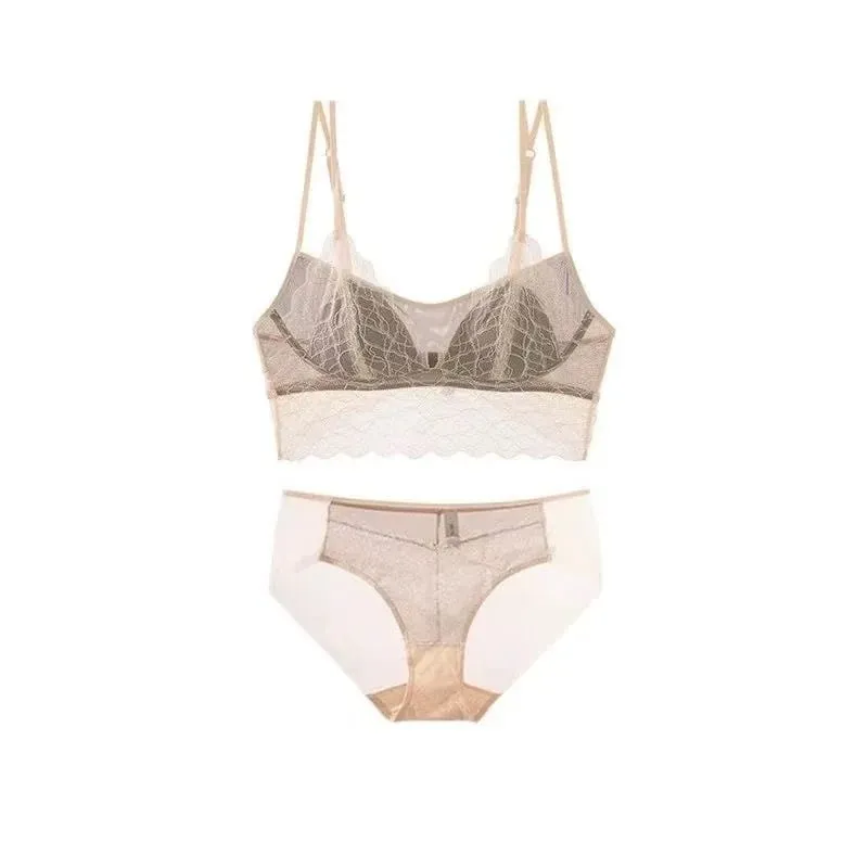 Sexy Lace Bralette No Underwire | French Triangle Cup Bra | Summer Thin Breathable for Women | Slimming Strappy Back Lingerie — image 12
