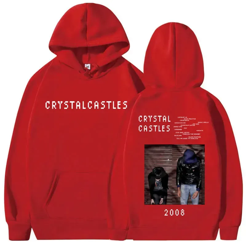 Crystal Castles Hoodie Men Women Hip Hop Rock Oversized Sweatshirt Male Vintage Gothic Streetwear Men's Fleece Cotton Hoodies — image 4