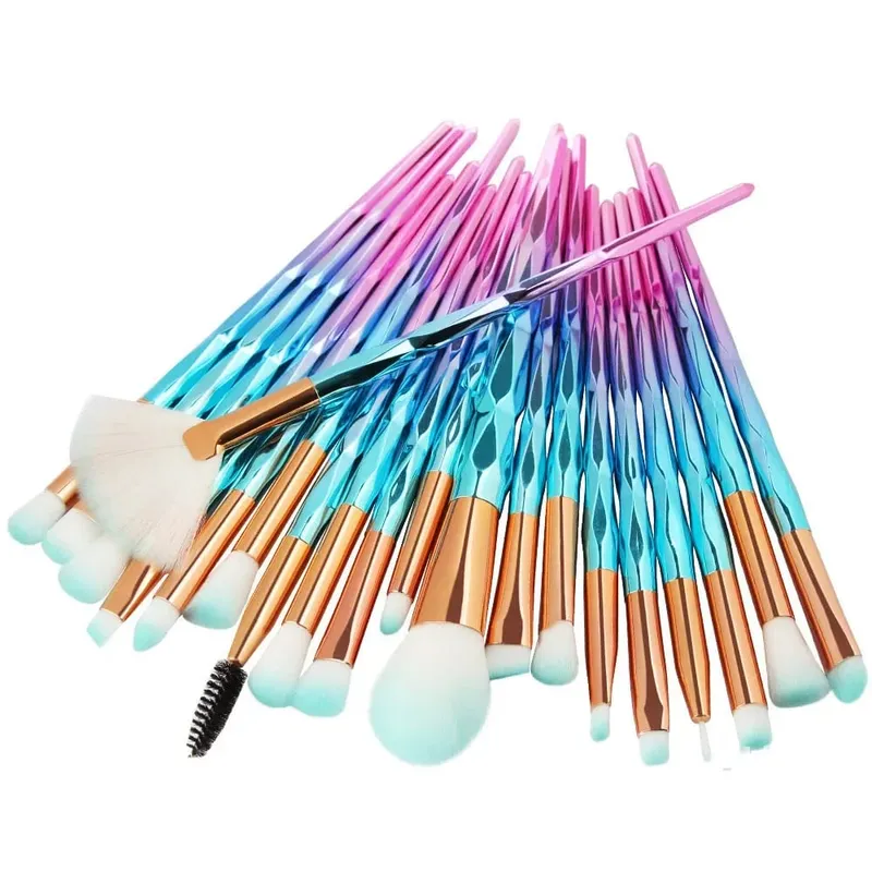 20Pcs Diamond Makeup Brushes Set Powder Foundation Blush Blending Eye shadow Lip Cosmetic Beauty Make Up Brush Pincel Maquiagem — image 1