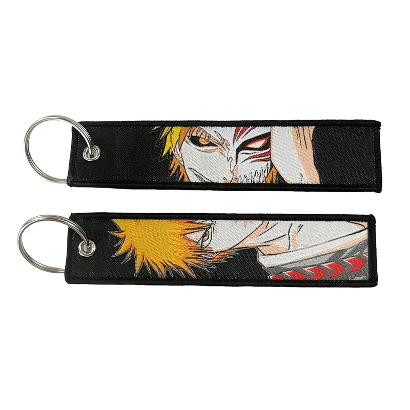 Embroidery Cool Eagle Beak Keychain Lanyard Anime Manga Series Badge Holder USB Pendant Portable Key Lanyard Accessories