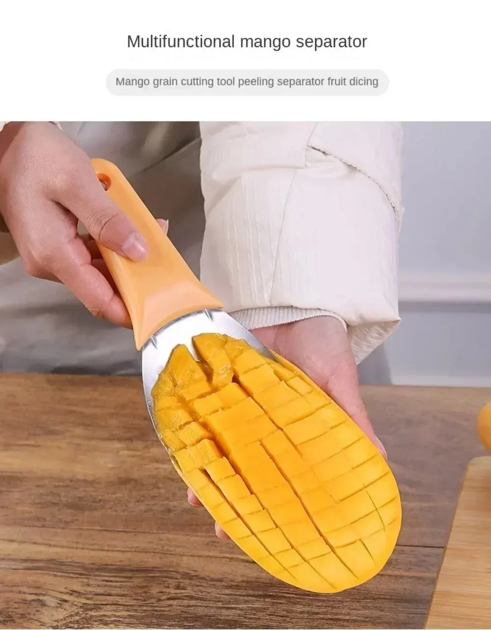 Hot Multifunctional Mango Spoon Mango Knife Cutting Granule Tool Peeler Peeler Mango Avocado Scoop Kitchen Fruit Tool — image 9