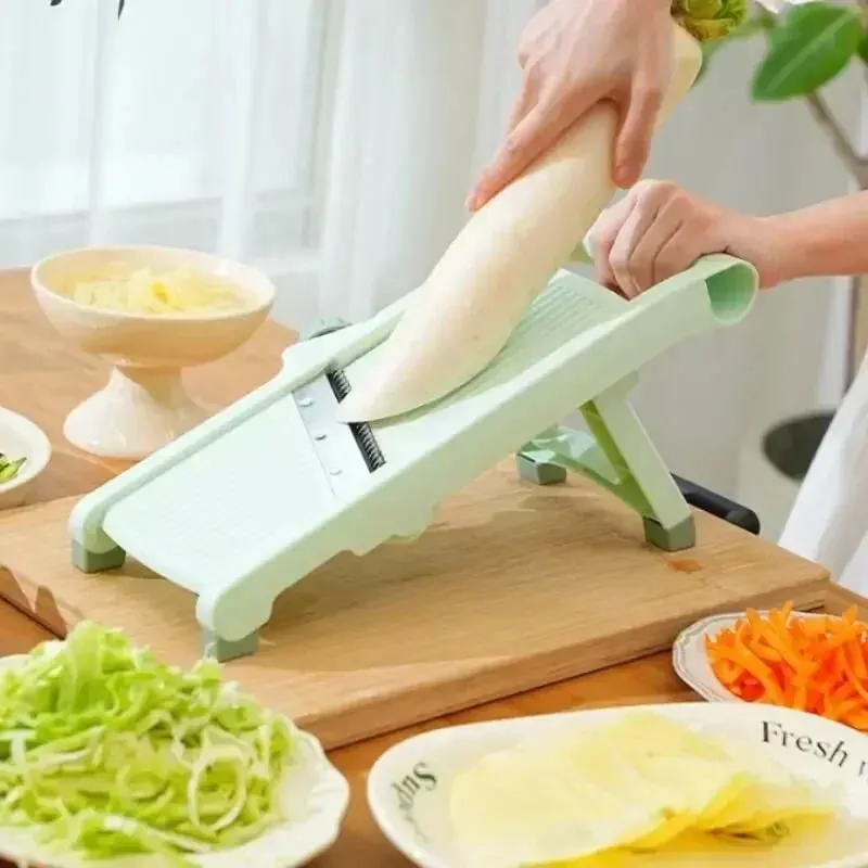 Multi-function na Vegetable Slicer Household Fruit And Vegetable Cutter Manual Adjustable Knob Lemon Potato Grater Mga Gadget sa Kusina — image 6