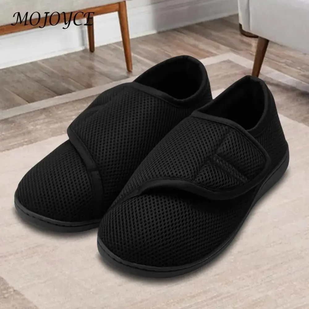 Buty dla diabetyków unisex Szerokie buty do chodzenia z regulowanym zapięciem Wsuwane buty ortopedyczne Trampki z rzepem dla osób starszych — image 3