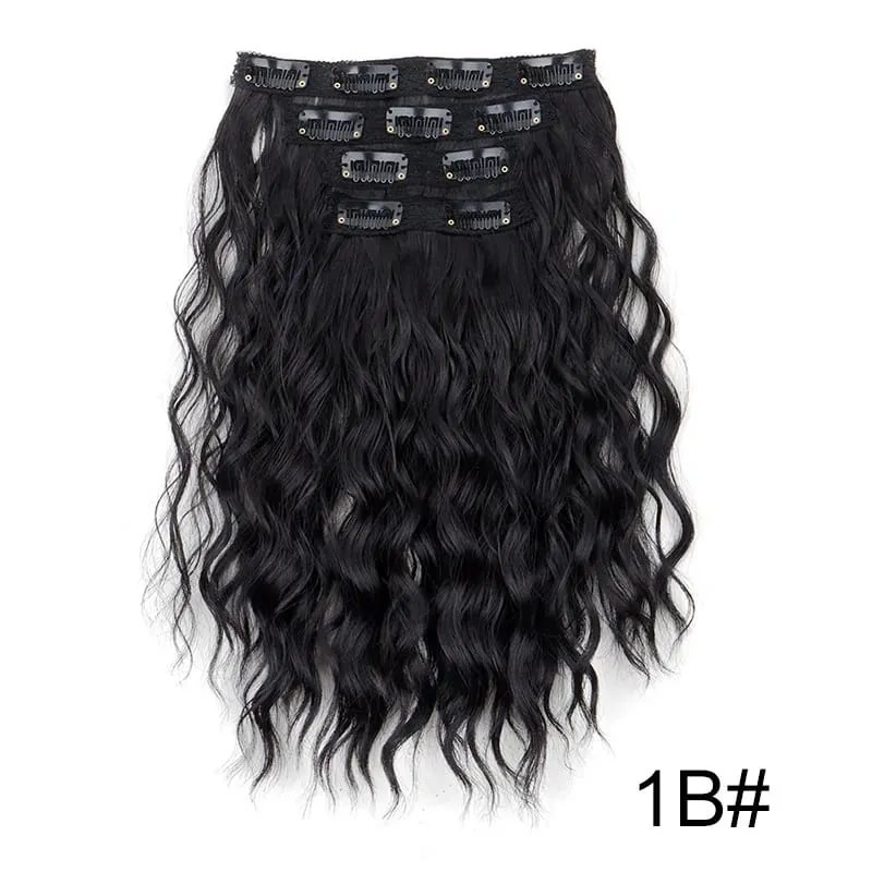 Extensión de cabello rizado ondulado corto sintético de 12 pulgadas, 4 unids/set, Clip en el cabello, fácil de usar para mujeres, uso diario en fiestas — image 8