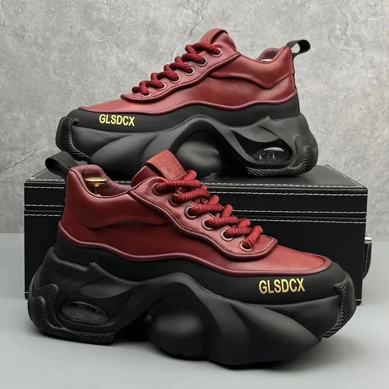 Designer Style Men Shoes 2025 Autumn Fashion Comfortable Men's Thick Platform Sneakers Casual Shoes Sports Trainers Tenis — image 3