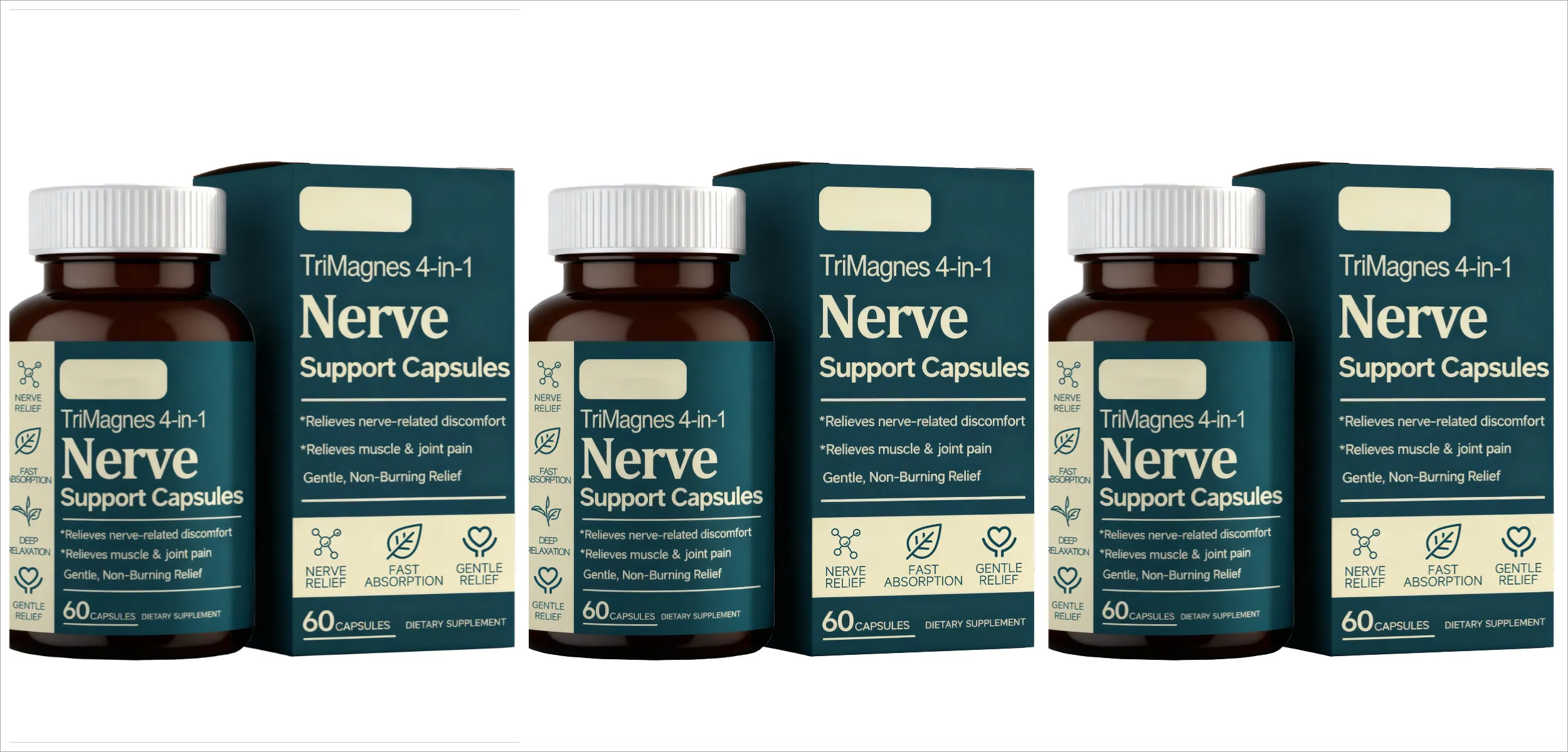 4-i-1 Magnesium nervstödskapslar med citratglycinatmalat och gurkmejaextrakt 60 CT snabbabsorptionsformel — image 8
