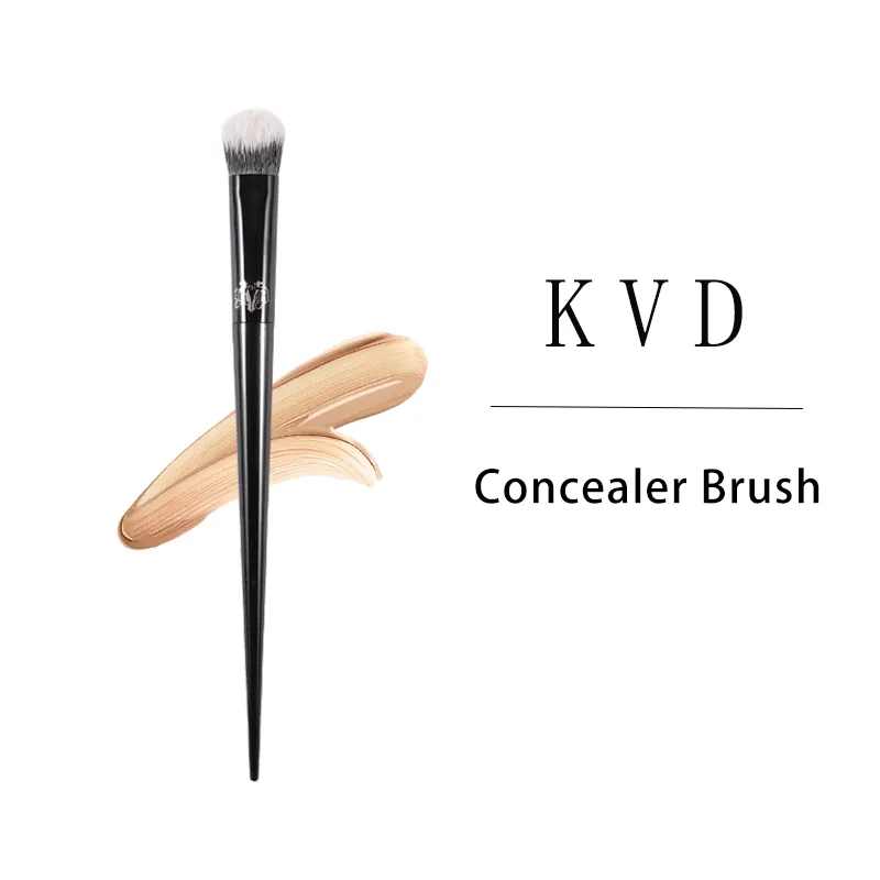 Kat Von D- Makeup Brush 35 Concealer Brush Soft Fiber Hair Elegant Black Handle Brand Makeup Brushes for Woman — image 3