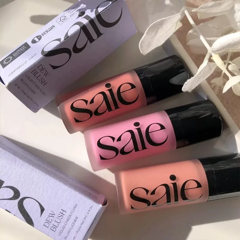 Saie Hydrating Glowy Gel Liquid Highlighter Dewy Natural Radiance Sun-kissed Face Contour Antique Copper PasteBrand Cosmetics — image 6