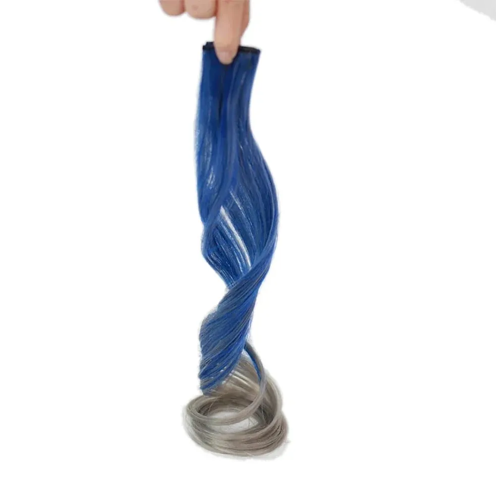Colored Large Wave Long Curly Wig Ear Hanging Dye Hair Extensions Invisible High Temperature Silk Synthetic Wig Patch — image 20