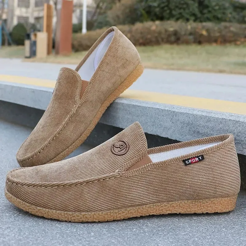 Men's canvas shoes spring and autumn season cloth shoes soft soled low cut casual shoes work shoes sneakers men 39-45