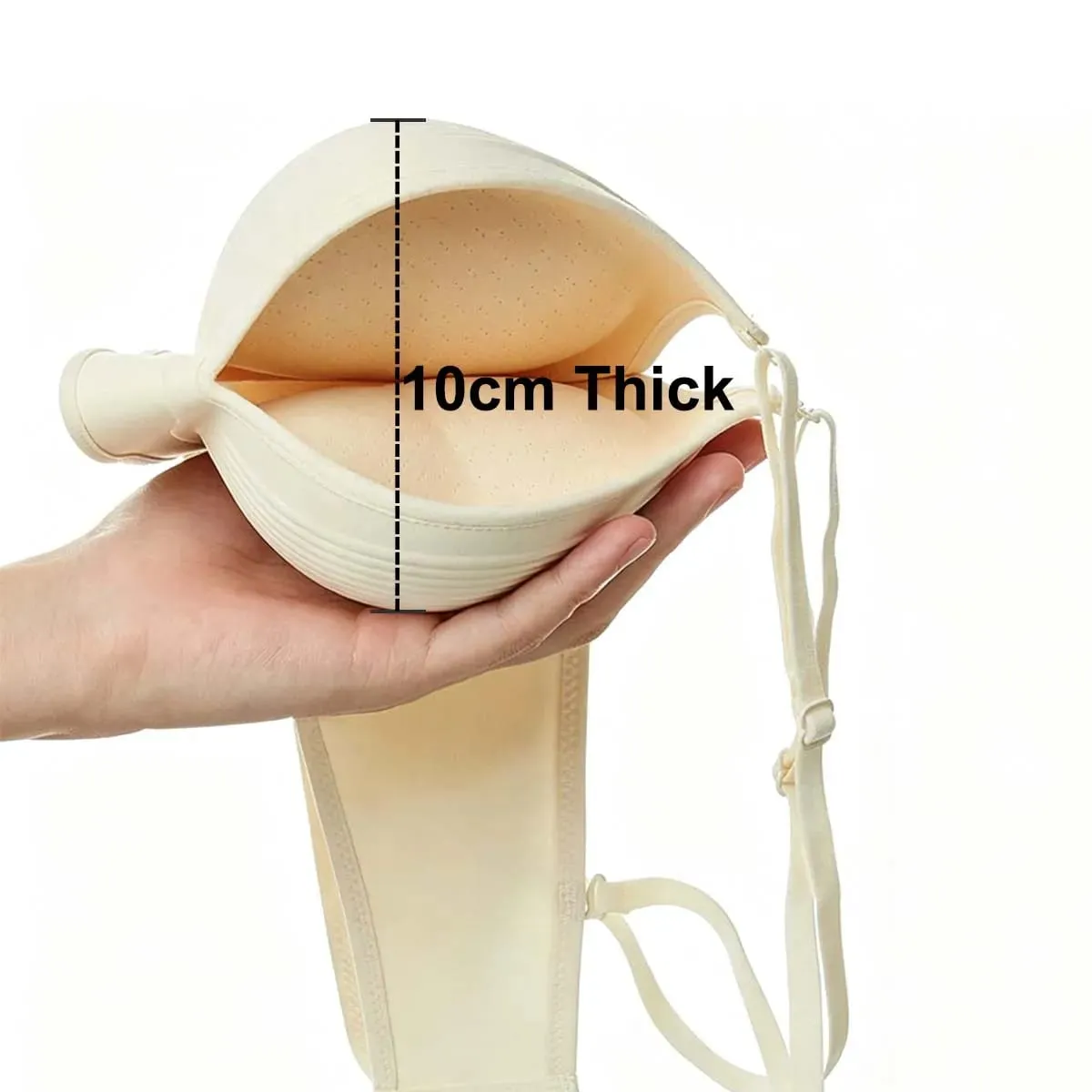 Reggiseno push-up senza cuciture ultra spesso da 10 cm da donna, intimo regolabile per seno piccolo, biancheria intima comoda — image 5