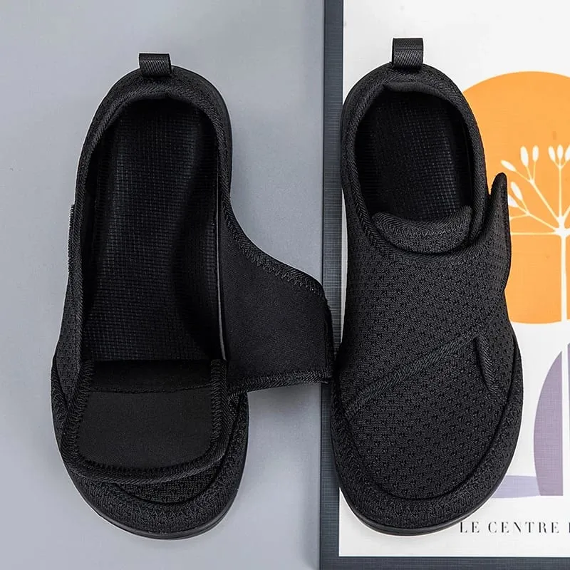 Zapatos abiertos para personas mayores, zapatos para diabéticos ajustables, grasa del pie hinchado, juanete ancho Hallux Valgus, ortopedia, eversión del pulgar, hombres y mujeres — image 7