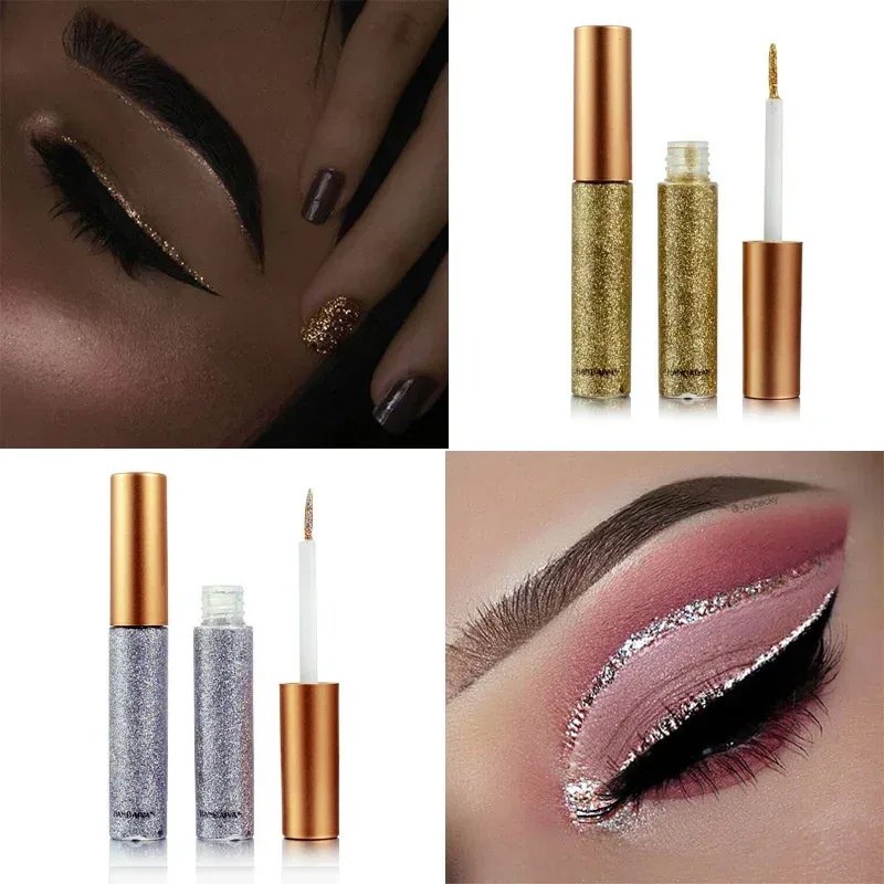 1pcs New Sexy Shining Glitter Liquid Eyeliner Pencil Diamond Shimmer Eye Liner Rose Gold Color Eyeliner Makeup for Eye Cosmetics — image 7