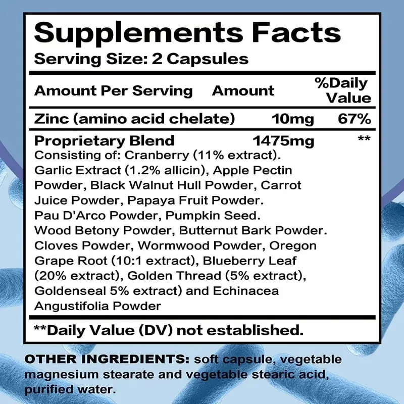 Parasite Blast Detox Complex - Gut Health Supplement Digestive Health Intestinal Cleansing and Detoxification Bloating & Gas — image 2