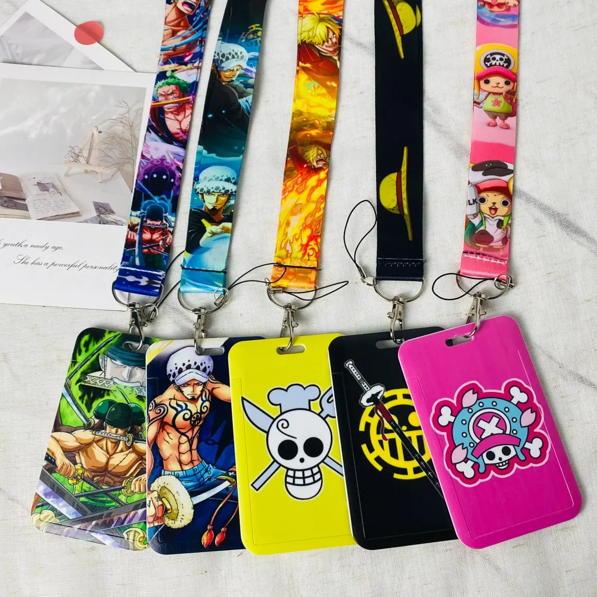 Anime Cartoon Credential Holder Keychains Neck Lanyard For Pass Card Anime Credit Card Holder Keychain Straps Wholesale — image 1