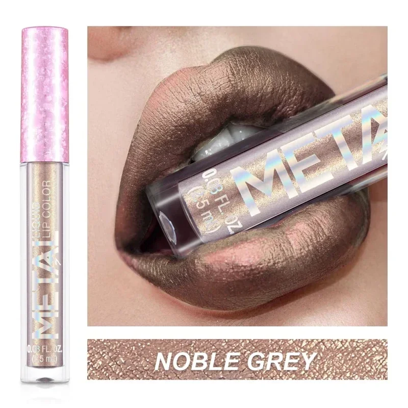 Metallic Matte Liquid Lipstick Waterproof Long Lasting Non-Stick Cup Matte Shimmer Glitter Lip Gloss Women Lips Makeup 12 Colors — image 9