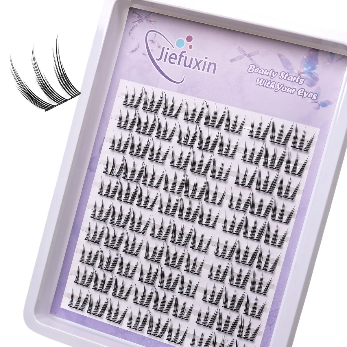 Cat‑Paw Cluster Lashes DIY Extension Kit False Eyelashes Soft Lightweight Segmented Lashes for Enlarged Eye Look