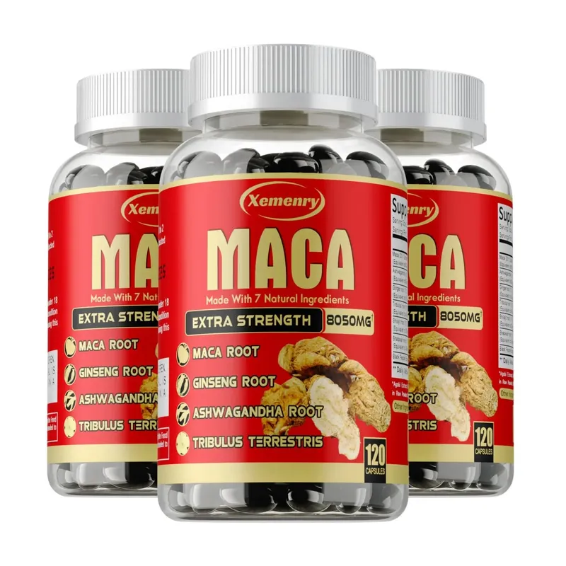 Maca Root Capsules - with Ginseng & Ashwagandha to Support Energy Endurance and Performance Muscle Mass Improve — image 11