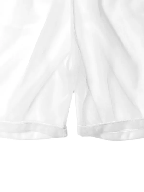 Sous-vêtements Sexy en maille transparente pour hommes, 1 pièce, doux, Transparent, pour la maison, coupe ample, pantalon de boxe, short de sommeil, vêtements de nuit, pyjama — image 13