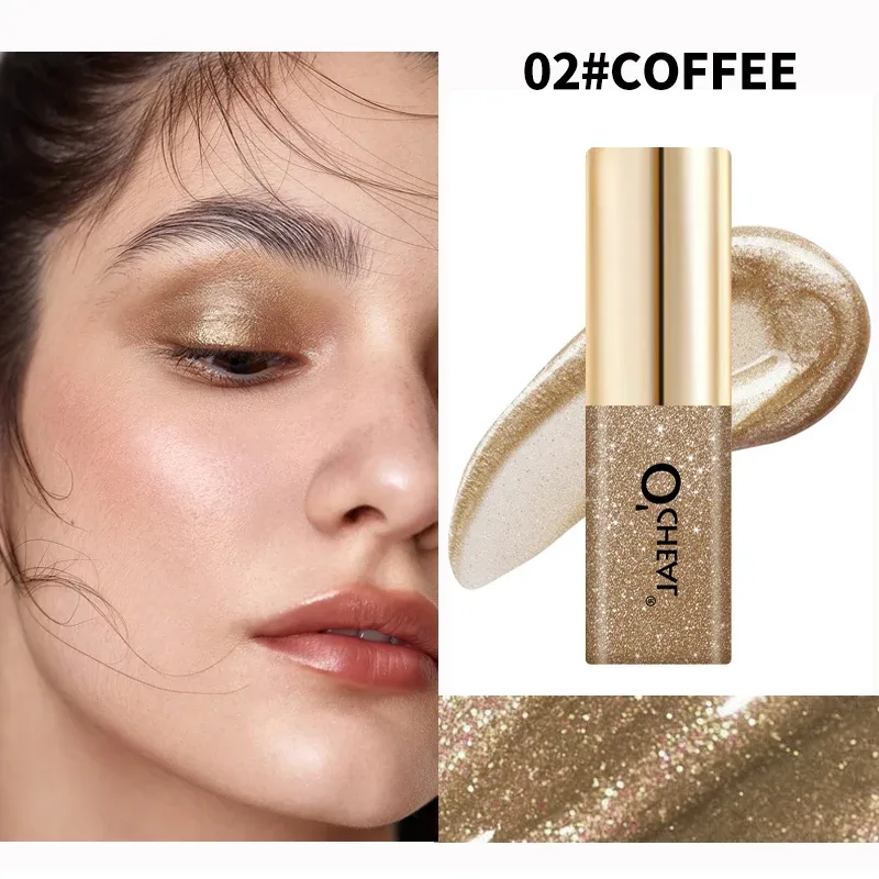 O’cheal Liquid Eye Shadow Neck Diamonds Shiny Waterproof Charming Silkworm Shimmer Eye Makeup Cosmetics Glitter Highly Pigmented