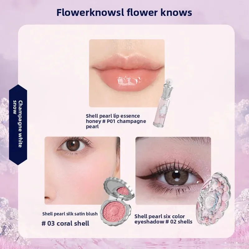 Flowerknows Gift Box Zestaw do makijażu Little Angel Full Box Lip Glaze Róż do policzków Biżuteria w kształcie kwiatka Poznaj zestaw prezentów urodzinowych — image 21