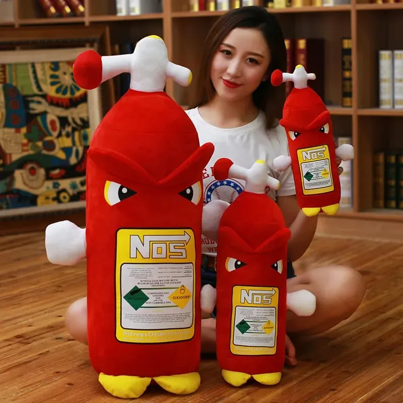 Simulation Fire Extinguisher Plush Toy Soft NOS Pillows Nitrous Oxide Bottle Pillow Cushion Headrest Backrest for Home Decor — image 3