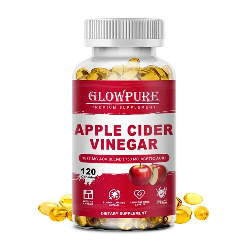 Apple Cider Vinegar Capsules Detox For Bloating and Constipation Slimming Fat Burning Digestive System Health