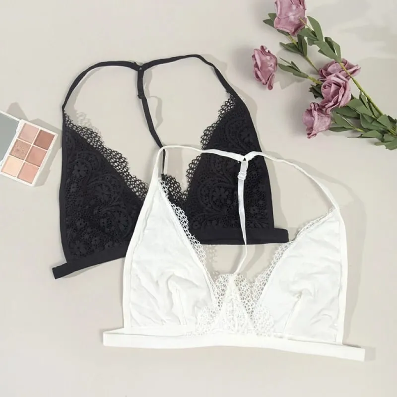 Lace Bra Set Women Front Closure Ultra Thin Bralette Push Up Sexy Lingerie Transparent Bra Low Rise Panties Wireless Underwear — image 6