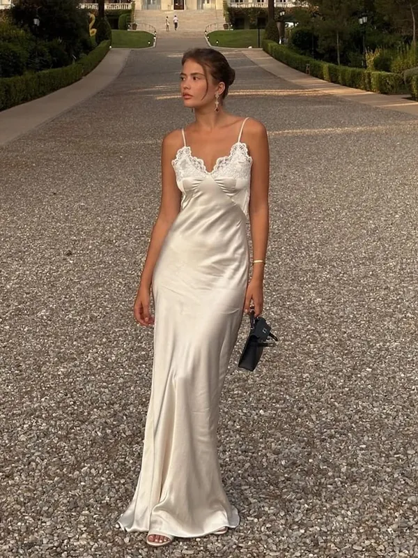 Chic Blue Pleated Backless Long Dress Women's Elegant Loose Hem V-neck Spaghetti Strap Dresses 2026 Lady Summer Beach Vestidos