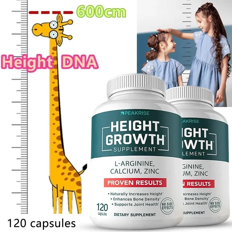 Calcium Vitamin D3 Zinc Increase Complement Promote Bone Growth and Health Increase Height for Adults and Kids — image 1