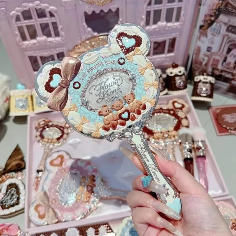 Flower Knows Mirror Moonlight Mermaid THE SWEETIE BEAR Collection Handheld Mirror Limited White Blue Pink Fairy Mirrors — image 26