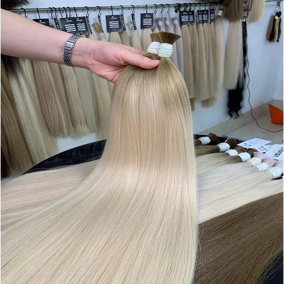 No Weft Virgin Bulk Human Hair Human Hair For Braiding 100% Unprocessed Human Hair Bulk Extensions Brazilian Natural Boho Braids — image 6