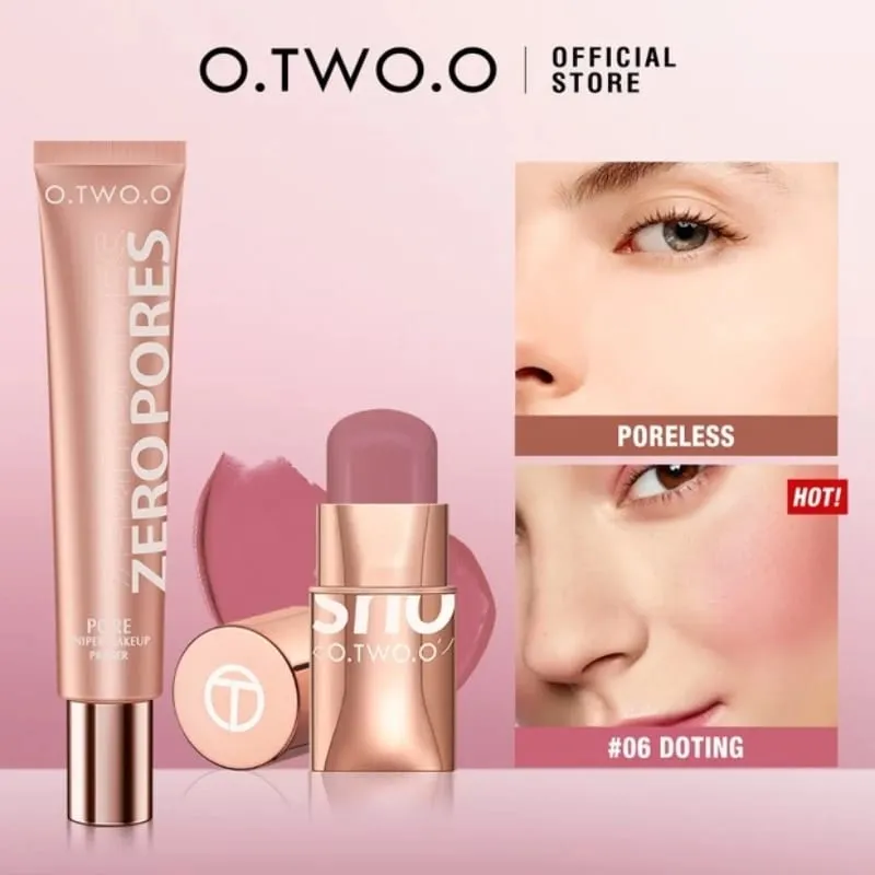 O.TWO.O 2pcs Makeup Set Multi Lipstick Blush Stick Face Primer Makeup Base Oil-Control Waterproof Lightweight Makeup for Women — image 9