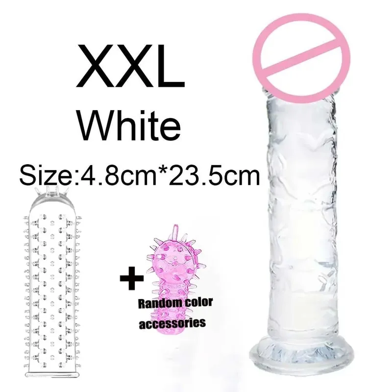 Super levné realistické měkké ženy erotické anální velké dildo přísavka Jelly Dick erotické hračky měkké klitorisy vaginální masturbátory penis — image 14