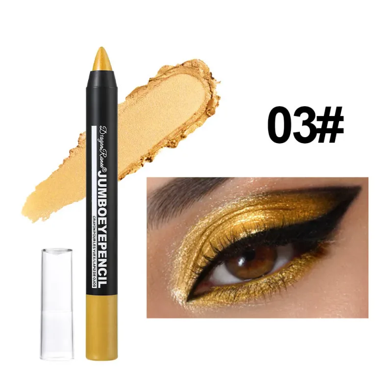 Smoky Dark Green Eyeshadow Pencil Stick Waterproof Pearlescent 12 Colors Metallic Glitter Eye Shadow Highlighter Pen Makeup Tool — image 16