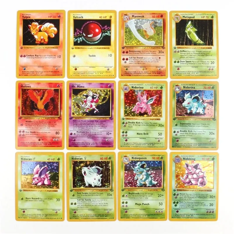 151Pcs/box 1996 First Generation Pokémon card Charizard Pikachu Mewtwo Blastoise Collecting card toys English version — image 5