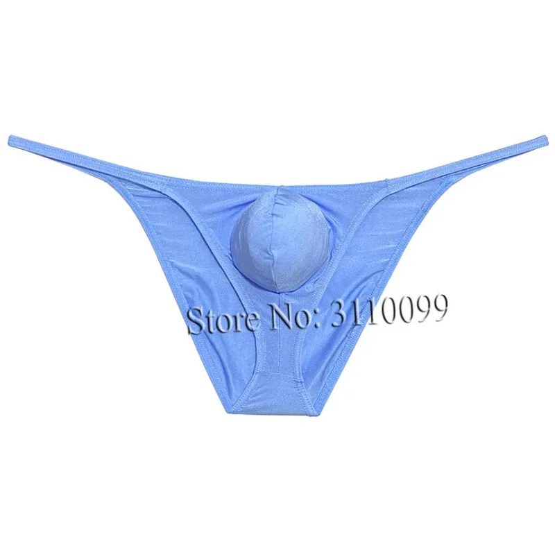 Men's Briefs Shiny Enhance Bikini Bulge Pouch Ruched Skimpy Underwear